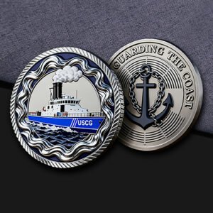 Silver Wave & Anchor Challenge Coin
