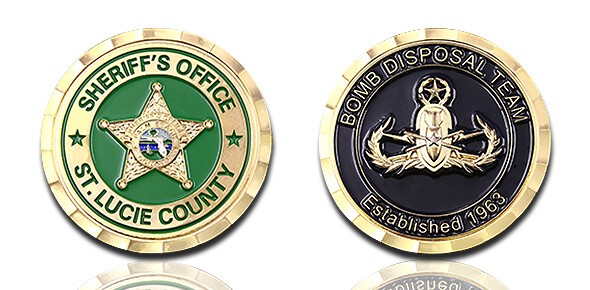 St. Lucie Sheriff's Bomb Disposal Challenge Coin