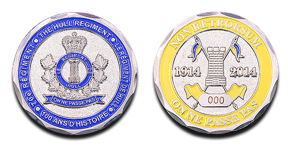 The Hull Regiment 100th Anniversary Challenge Coin