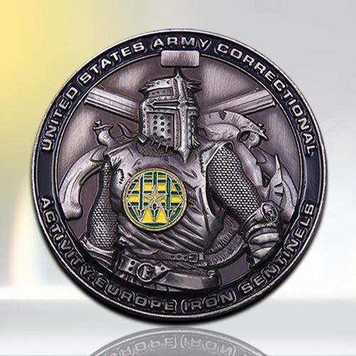 U.S. Army Correctional 3D Iron Sentinel Challenge Coin