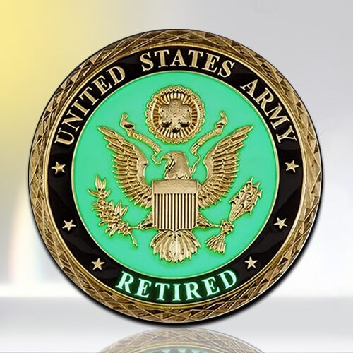 U.S. Army Retired Glow-in-the-Dark Challenge Coin