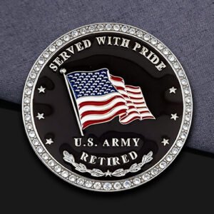 U.S. Army Retired Rhinestone Challenge Coin