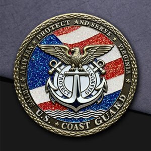 U.S. Coast Guard Glitter Challenge Coin