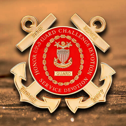 US Coast Guard Honor Service Devotion Coin