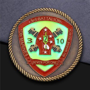 USMC 3rd Battalion Glow - in - the - Dark Challenge Coin