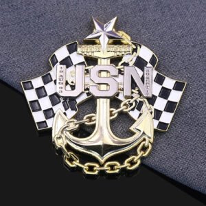 USN Anchor & Flags Navy Challenge Coin