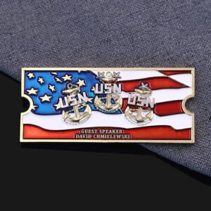 USN Flag & Anchors Navy Guest Speaker Coin