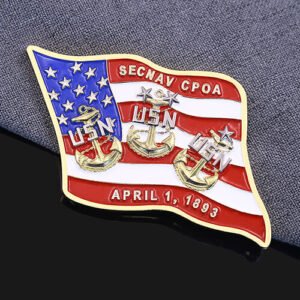 USN Flag - Themed Navy Challenge Coin