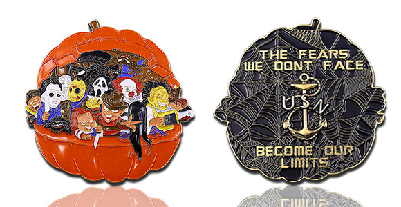 USN Halloween Horror Characters Navy Coins