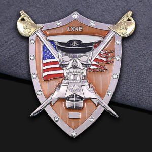 USN Skull & Swords Navy Challenge Coin