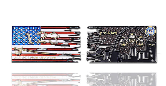 USN St. Louis CPO Mess 123 Navy Challenge Coins