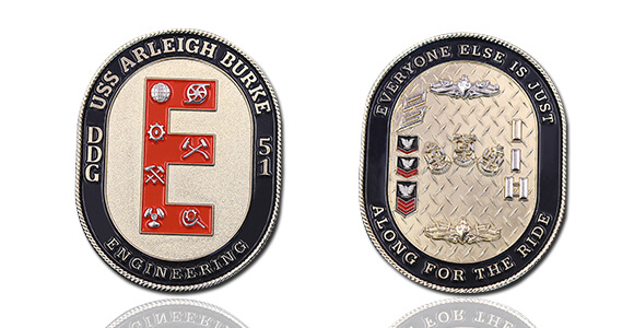 USS Arleigh Burke DDG - 51 Engineering Navy Coins