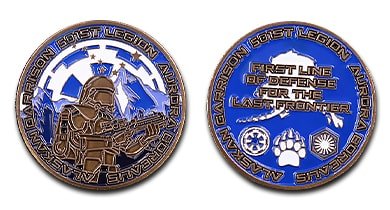 Alaskan Garrison Aurora Borealis Challenge Coin