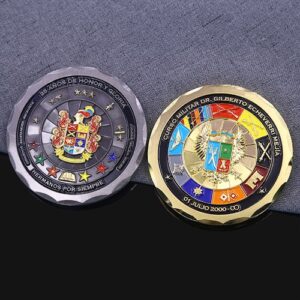 Colombian Military Honor & Course Challenge Coin Set