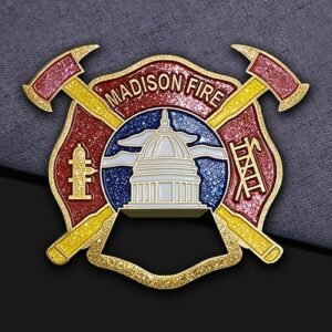 Glitter Bottle Opener Challenge Coin