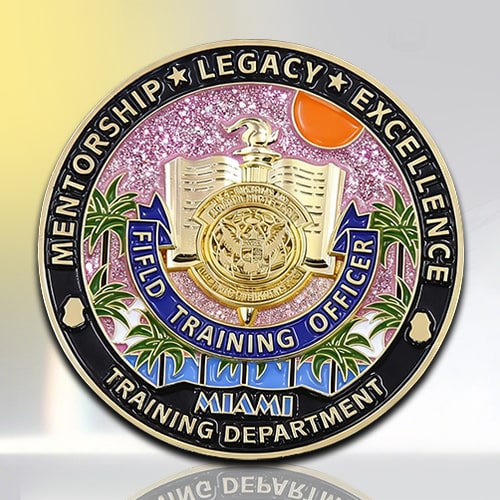 Glitter Law Enforcement Challenge Coin