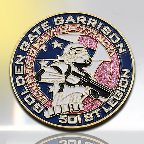 Golden Gate Garrison Glitter Challenge Coin