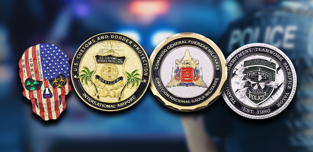 Law Enforcement Challenge Coins Banner - Mobile