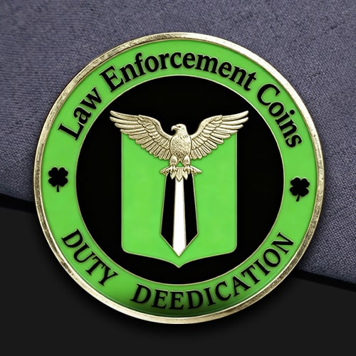 Law Enforcement Glow - in - the - Dark Challenge Coin