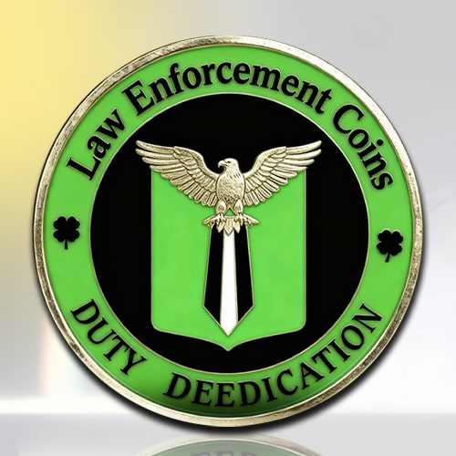 Law Enforcement Glow - in - the - Dark Challenge Coin