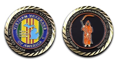 Michigan Vietnam Vets Dioxin Military Challenge Coin