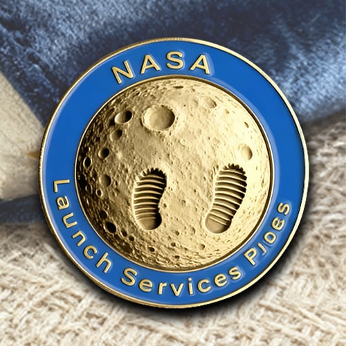 NASA Lunar Footprints Launch Services Coin