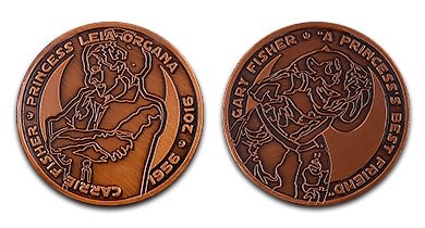 Princess Leia & Gary Fisher Tribute Challenge Coin