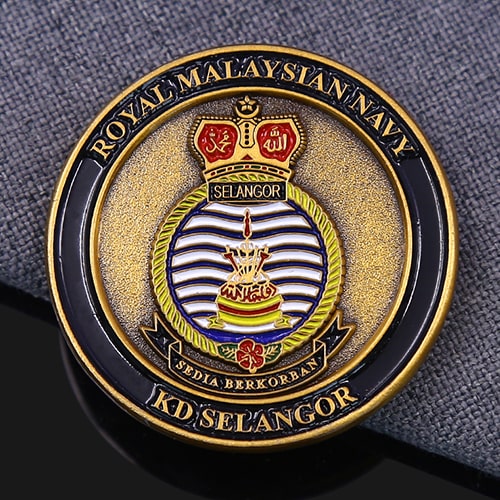Royal Malaysian Navy KD Selangor Military Challenge Coin-back