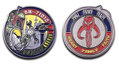 Star Wars Boba Fett Mandalorian Symbol Challenge Coin