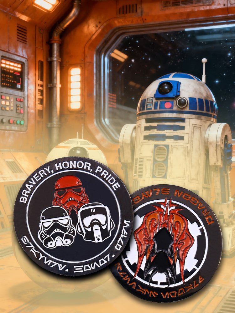 Stormtrooper & Mandalorian Symbol Challenge Coin