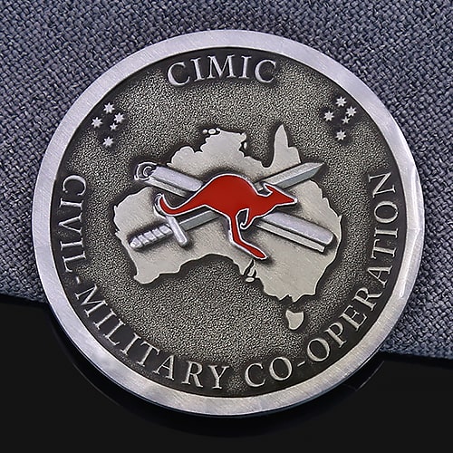 Tactical Support & CIMIC Military Challenge Coin-back