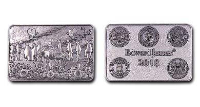 WWI & US Military Edward Jones 2018 Challenge Coin