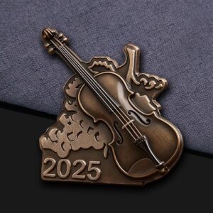 2025 Violin Artistic Bronze Pin