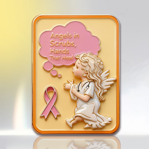 3D Guardian Angel Scrubs Pin