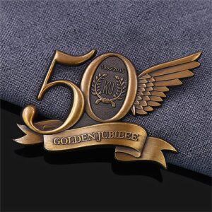 50th Golden Jubilee Winged Military Pin