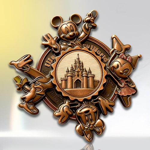 Antique Double-layer Rotating Pin