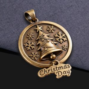 Antique Pendant Christmas Tree Snowflake Pin