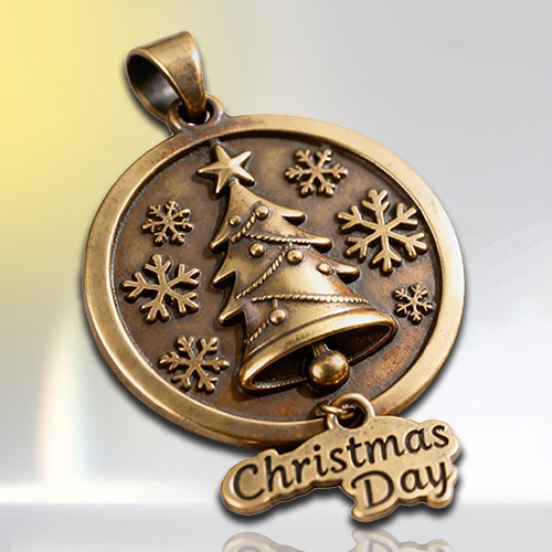 Antique Pendant Christmas Tree Snowflake Pin