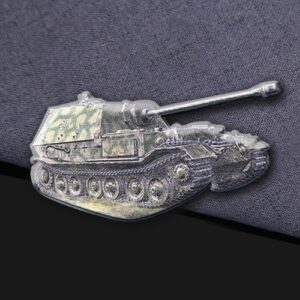 Antique Style Epoxy Camo Tank Emblem Pin