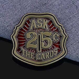 Ask The Cards 25¢ Vintage Pin
