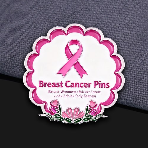 Breast Cancer Awareness Pink Ribbon Pin
