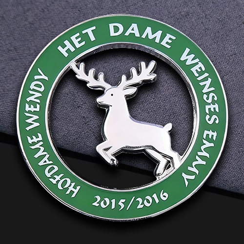 Christmas Reindeer Cut-Out Enamel Pin