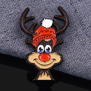 Christmas Rudolph the Red-Nosed Reindeer Enamel Pin