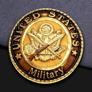 Classic US Military Eagle & Crossed Arms Pin