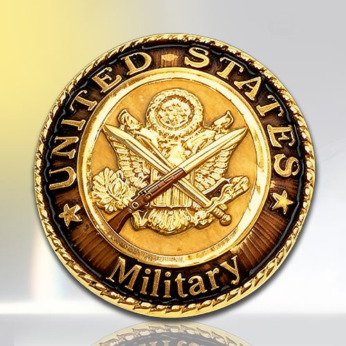 Classic US Military Eagle & Crossed Arms Pin