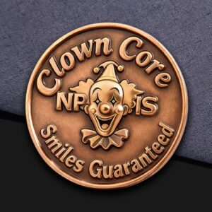 Clown Core Smiles Guaranteed Vintage Copper Pin