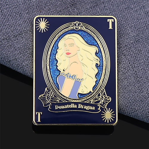 Donatella Dragna Tarot Card Enamel Pin