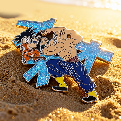 Dragon Ball Goku vs Tien Enamel Pin
