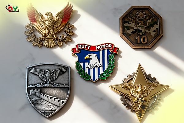 Eagle-Themed Military Pins Collection
