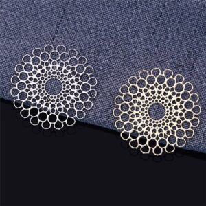 Gold Hollow Floral Brooch Pin